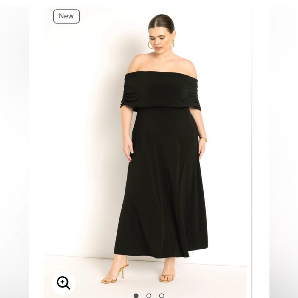 NWT Black Off-Shoulder Maxi Dress
